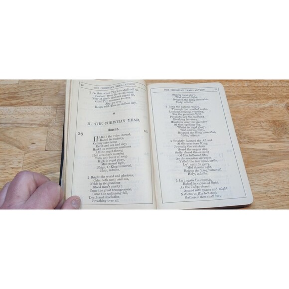Antique Pocket Sized Hymnal Nelson Episcopal Bible 1882 By James Pott & Co RARE - Picture 15 of 16